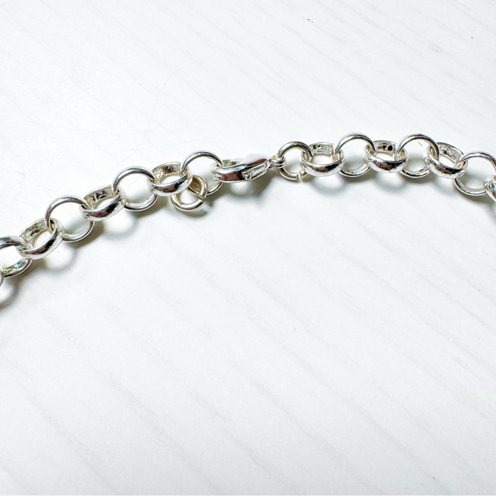 Boho Coastal Cowgirl Silver and Blue Beaded Necklace - Picture 7 of 8